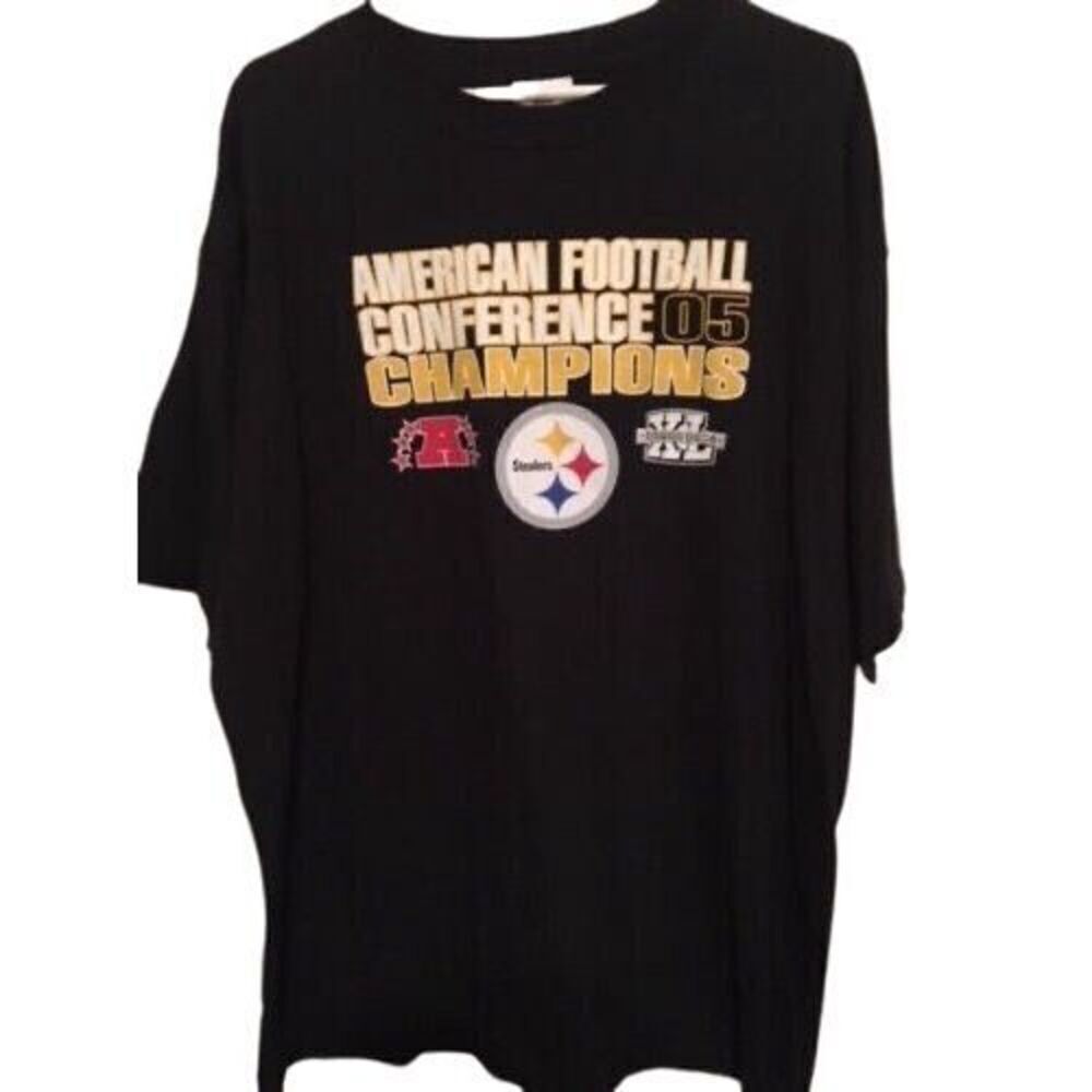 PITTSBURGH STEELERS AFC CHAMPIONSHIP 2005 SUPER BOWL XL SIZE XL T-SHIRT